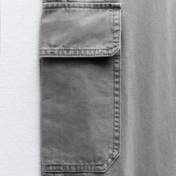 ZARA TRF WASHED EFFECT DENIM JUMPSUIT - Picture 7 of 8